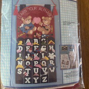 Bucilla Learn Your Alphabet Lullaby Baby Collections Felt Kit Vintage Opened